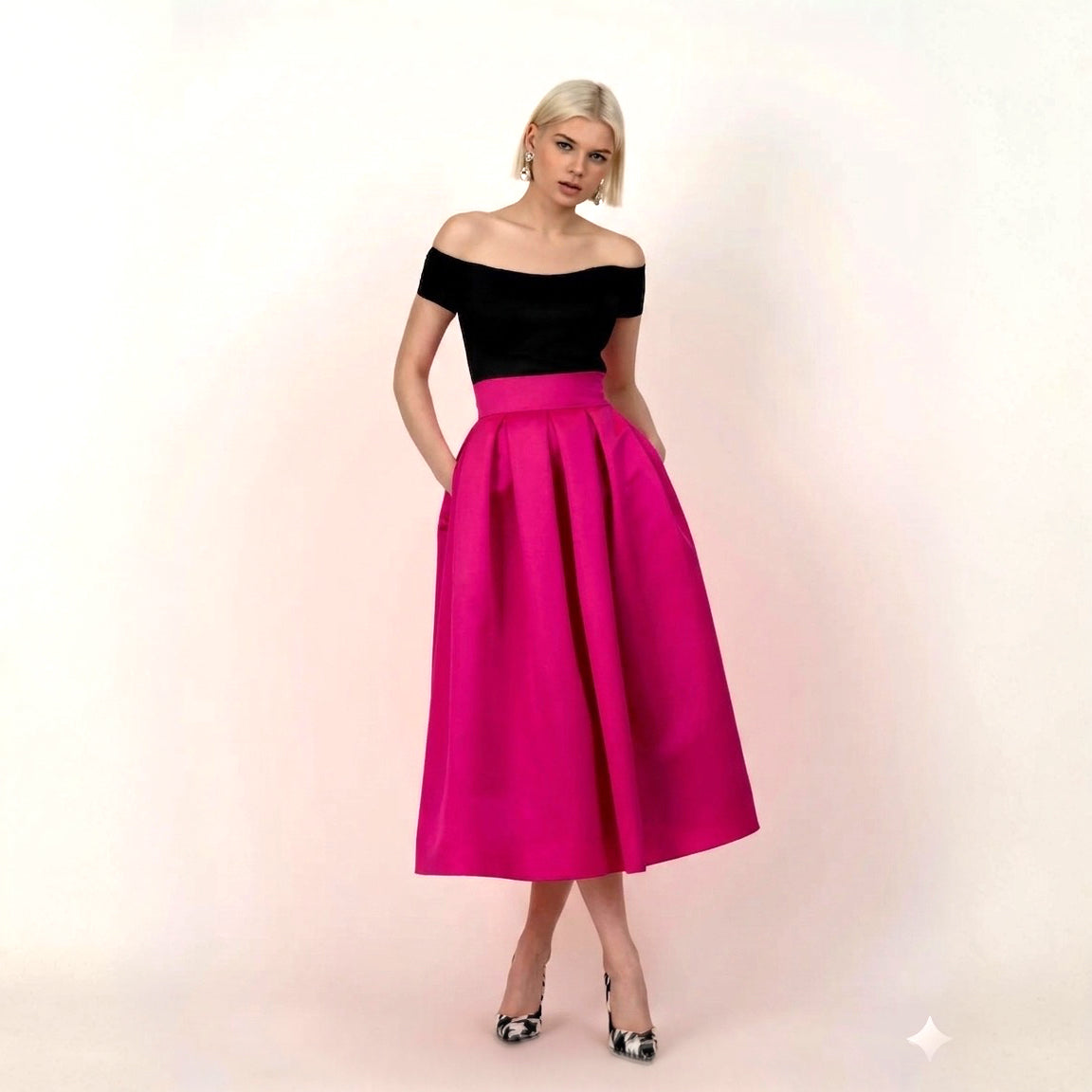 Sandy Skirt Midi Solid