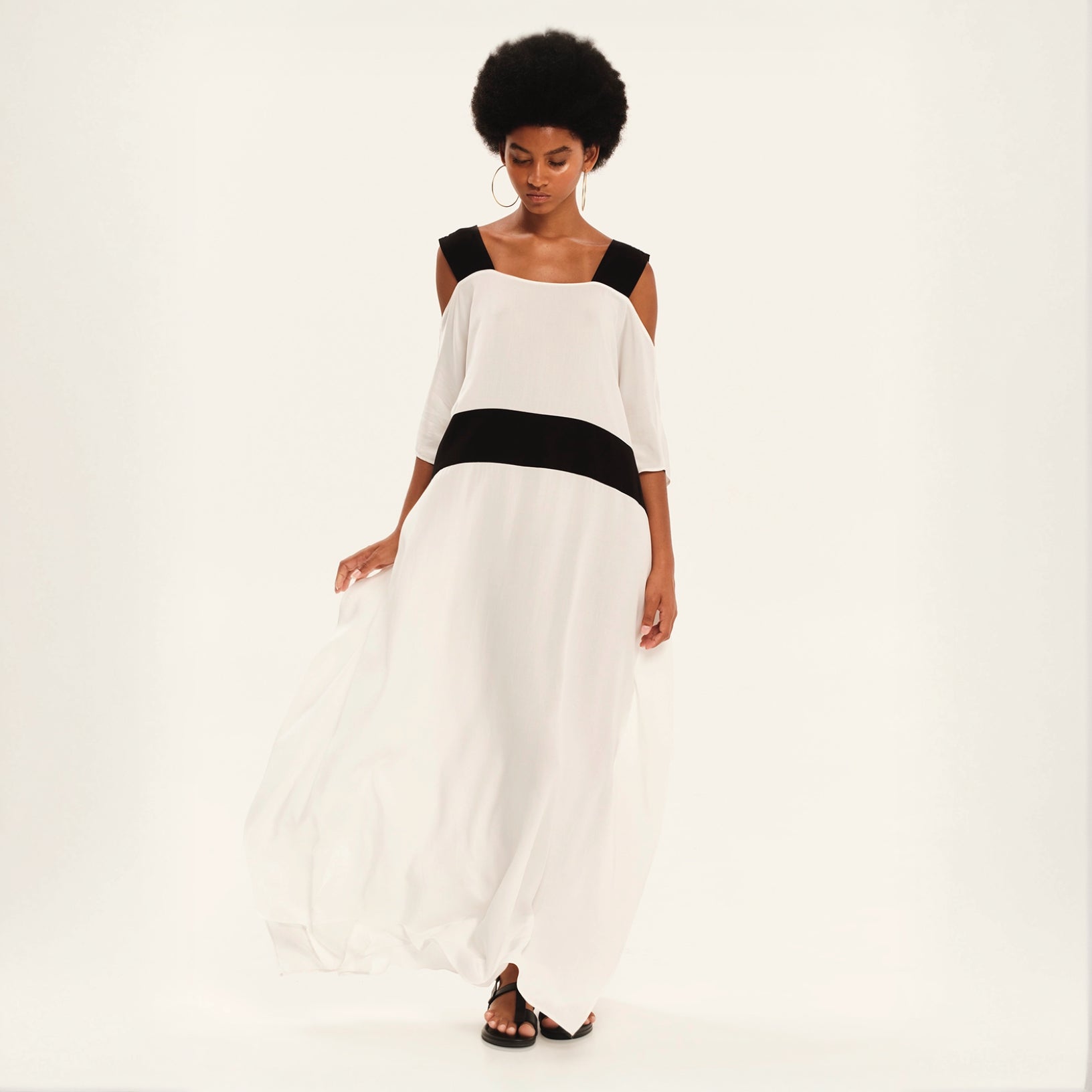 Dimensional Play Maxi Tunic Dress