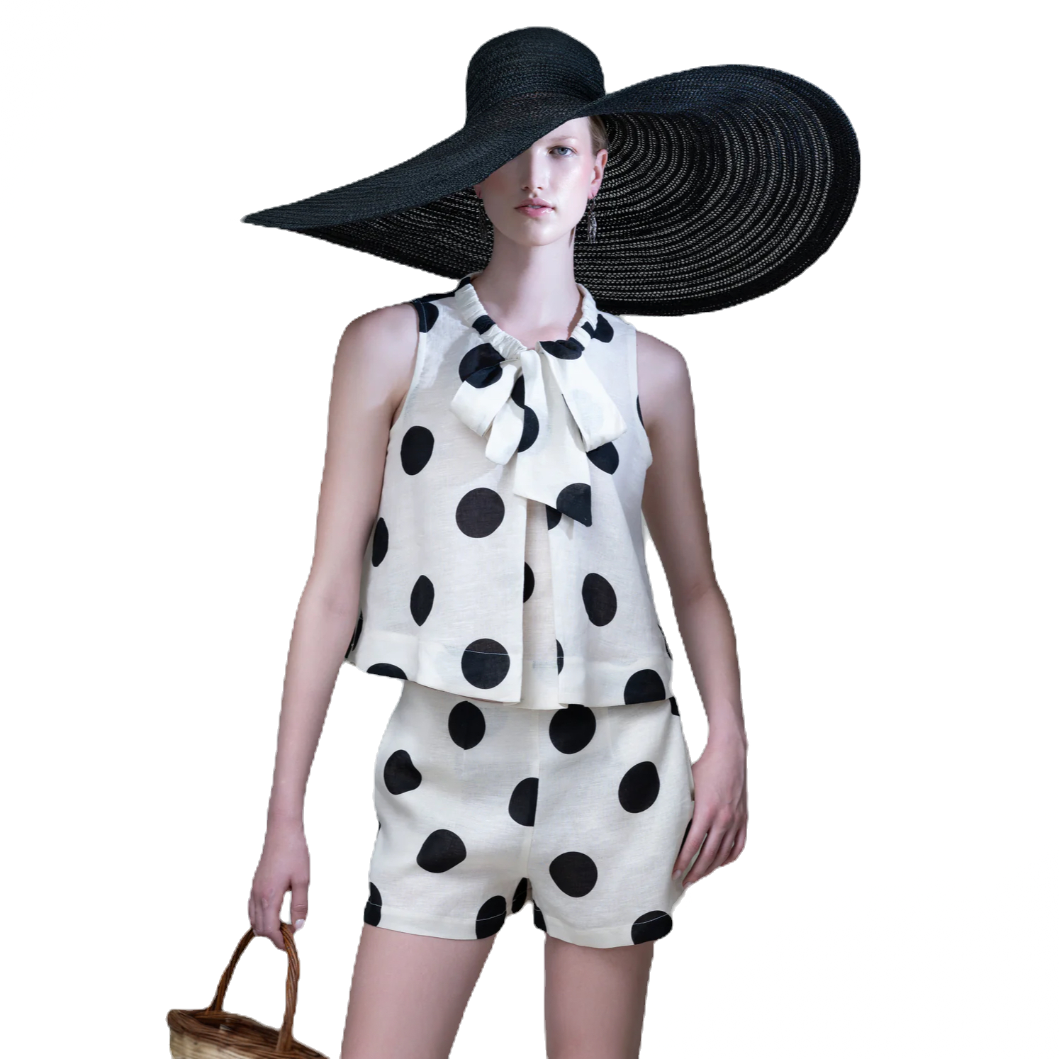 Bow Shorts-Polka Dot