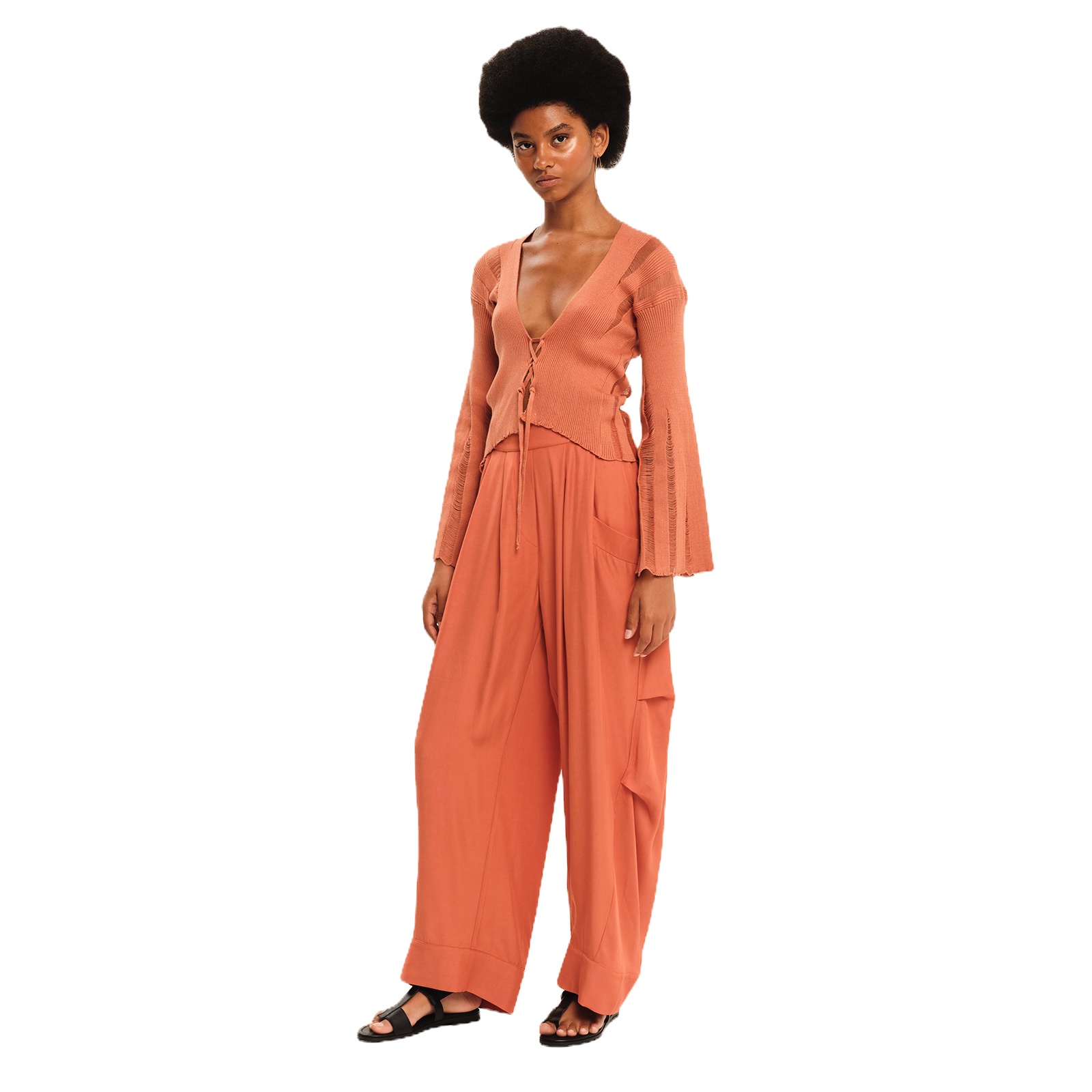 Secret Pleats Draped Trousers