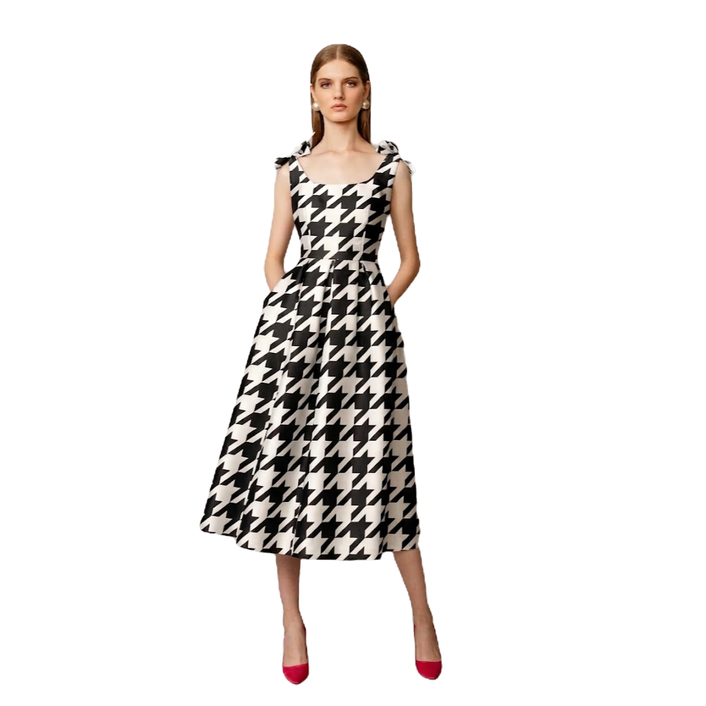 Dorothy pied-de-coq Dress