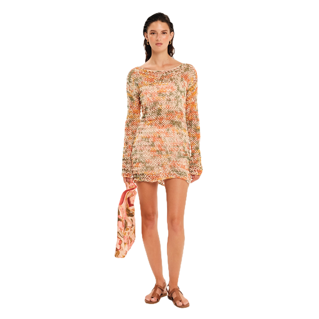 Handmade Garden Knit Longsleeve Mini Dress