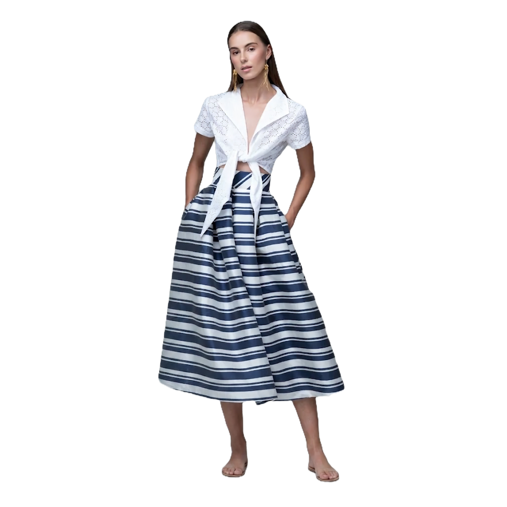 Claudia Striped Midi Skirt
