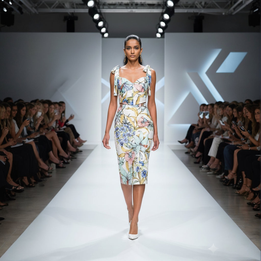 Yvonni Floral Pencil Skirt