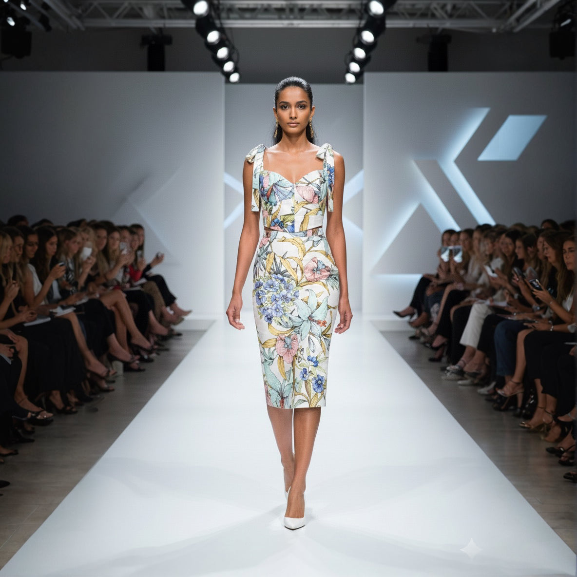 Yvonni Floral Pencil Skirt