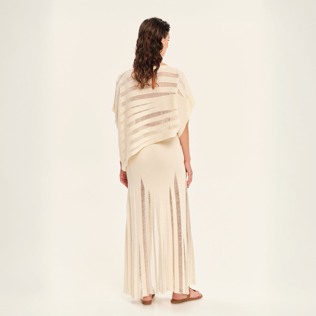 Magic Sunsets Knit Oversized Asymmetrical Top