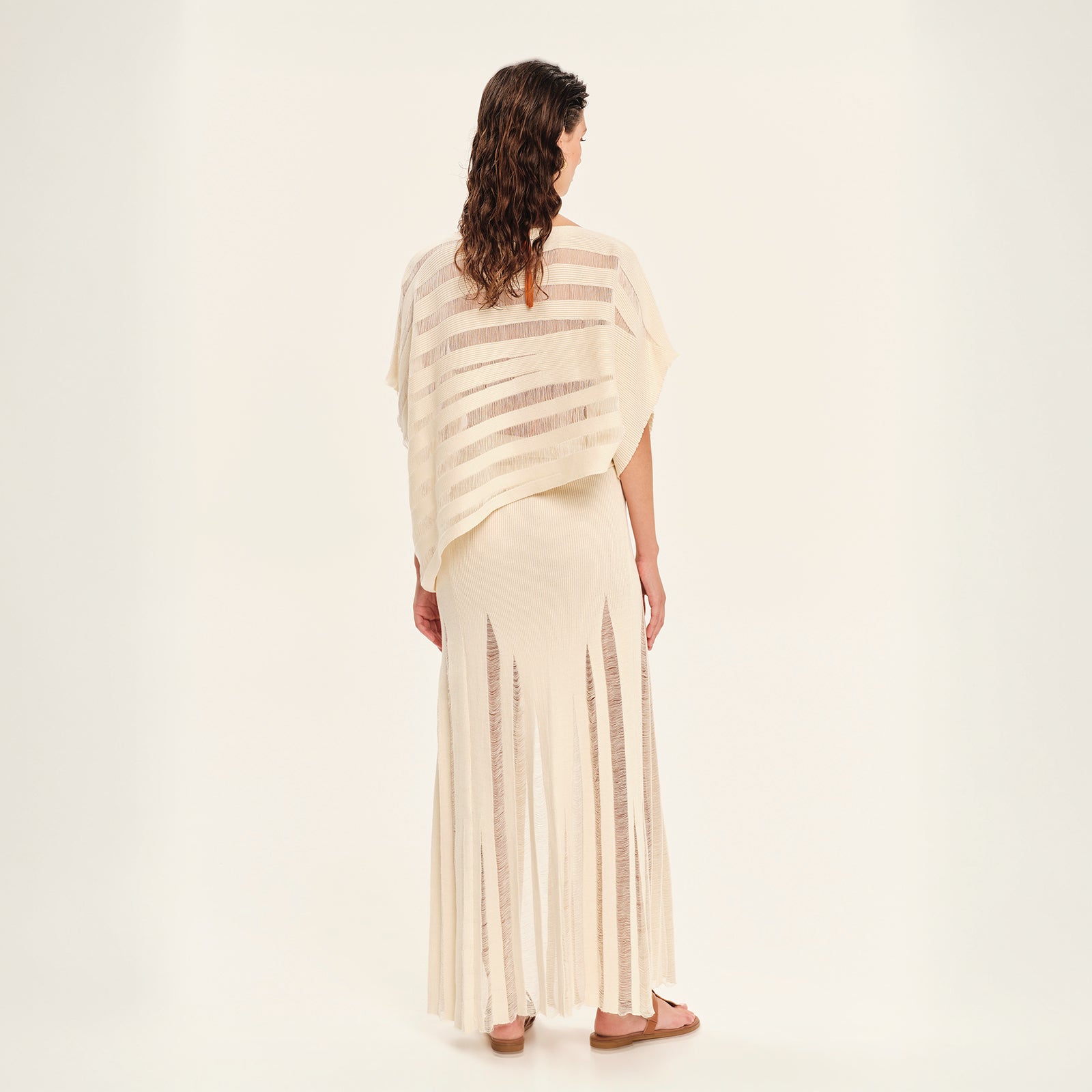 Magic Sunsets Knit Oversized Asymmetrical Top