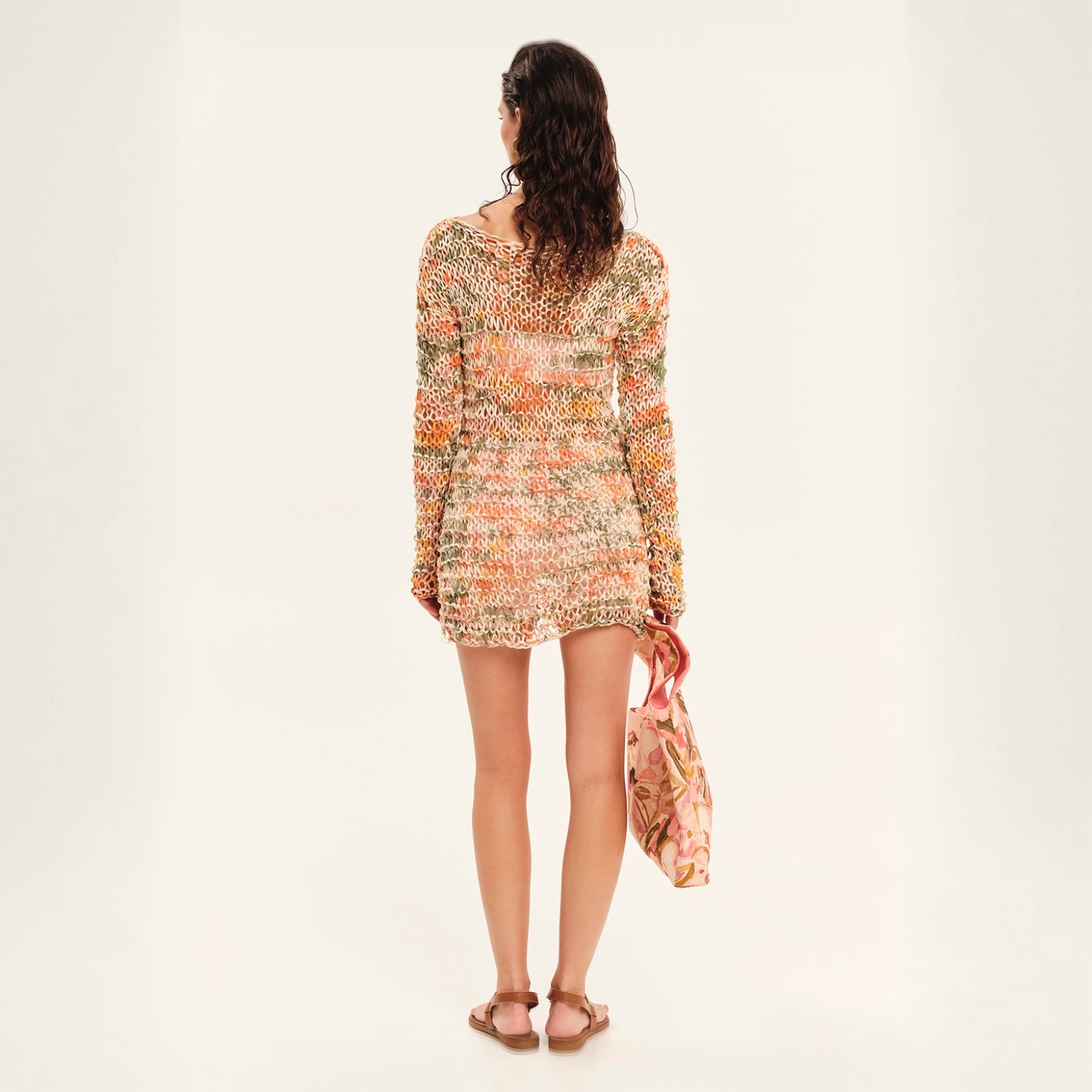 Handmade Garden Knit Longsleeve Mini Dress
