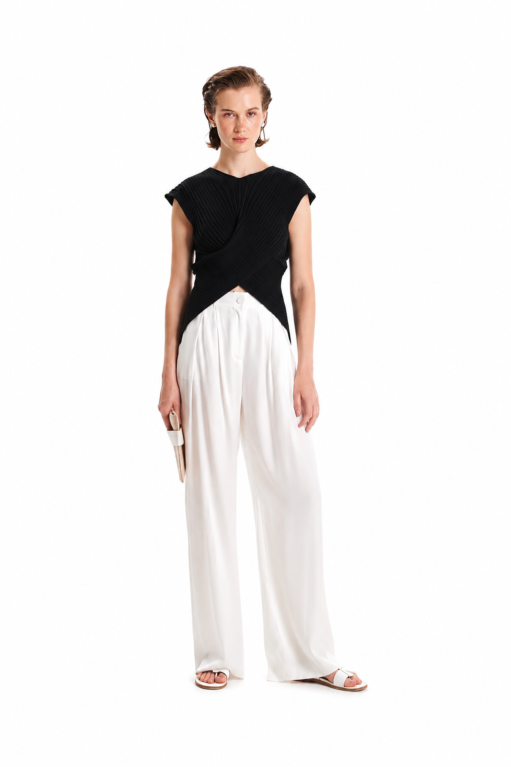 Seashells Knit Crossed Top
