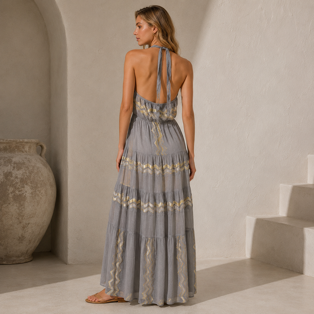 Elena Halter Maxi Dress