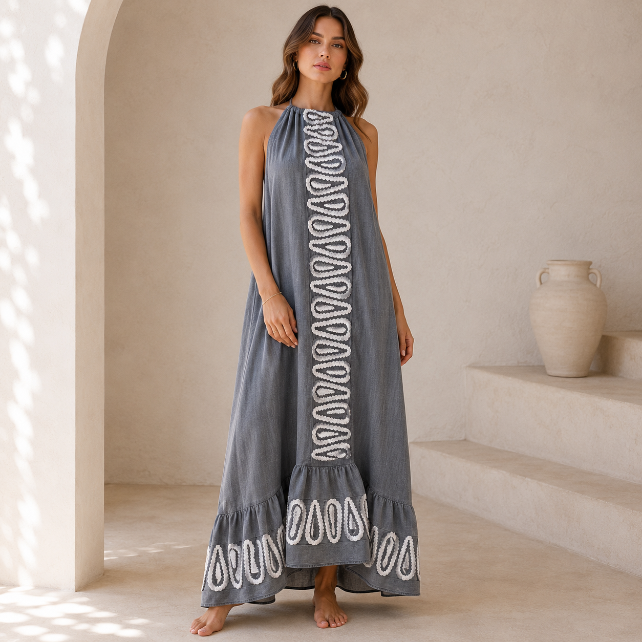 Callista Halter Maxi Dress