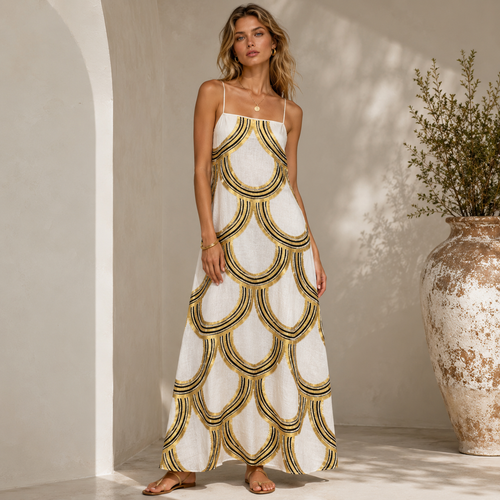 Golden Horizon Maxi Dress