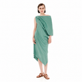 Asymmetrical Midi Dress – Luxurious Drapery