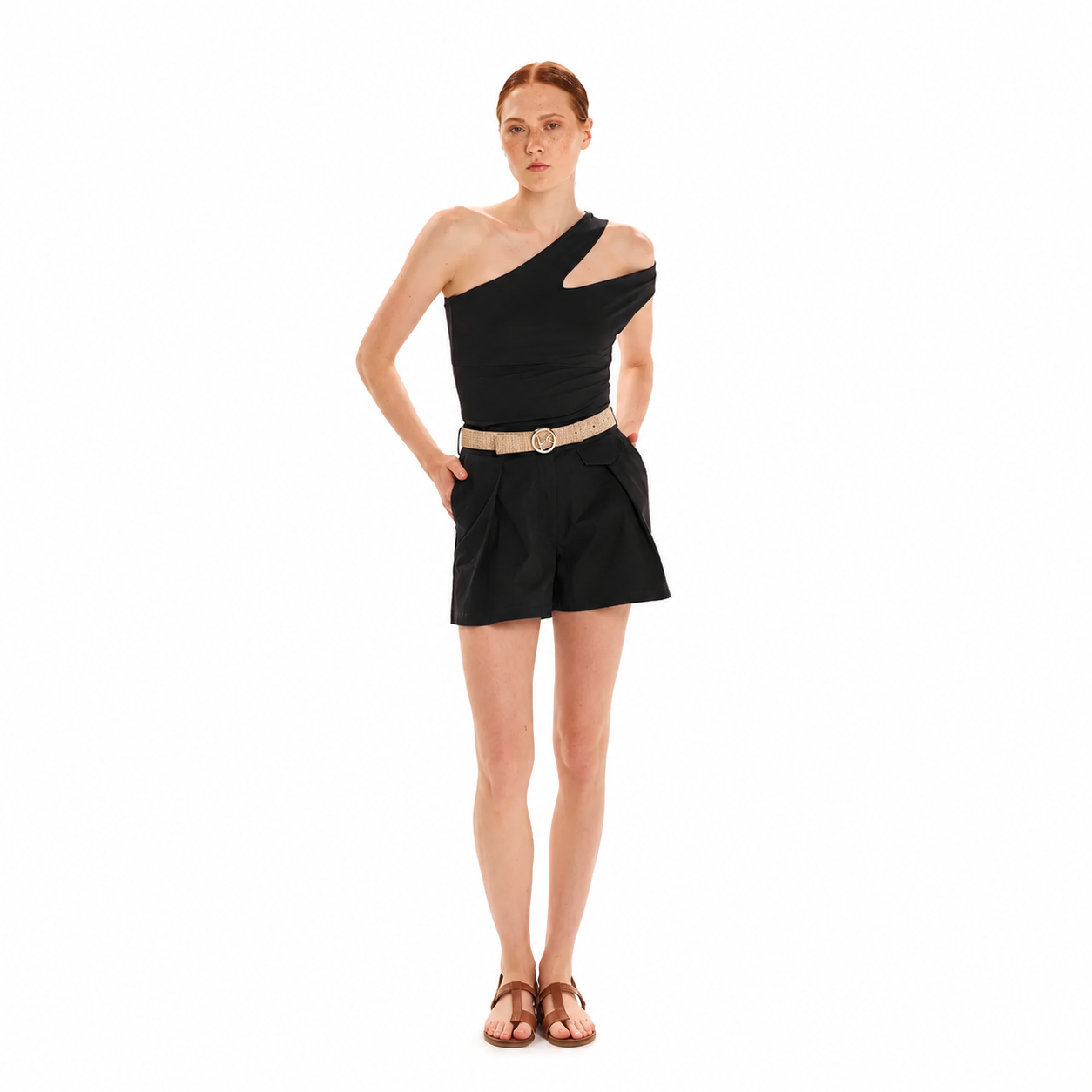 One-Shoulder Top with Cut-Out Detail – Eco Vital