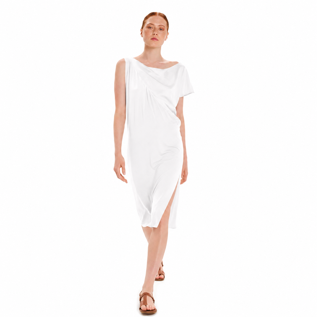 Draped Midi Dress – Opal