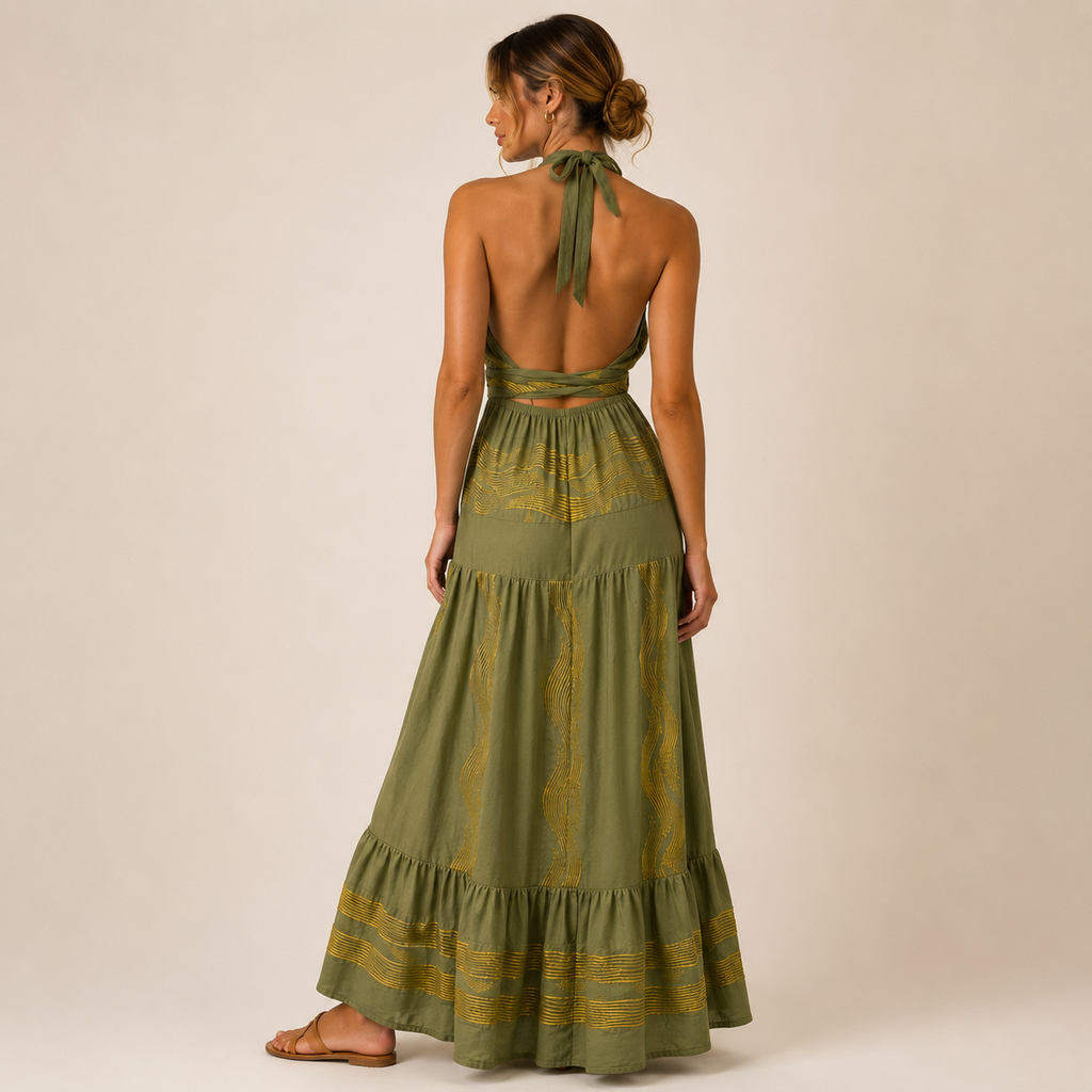 Sienna Halter Maxi Dress