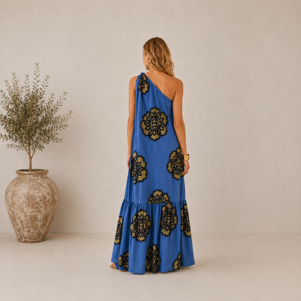 Elysia One-Shoulder Maxi Dress
