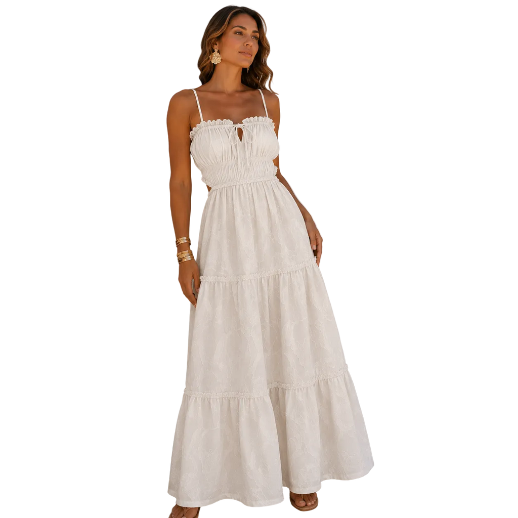 Aegean Whisper Maxi Dress