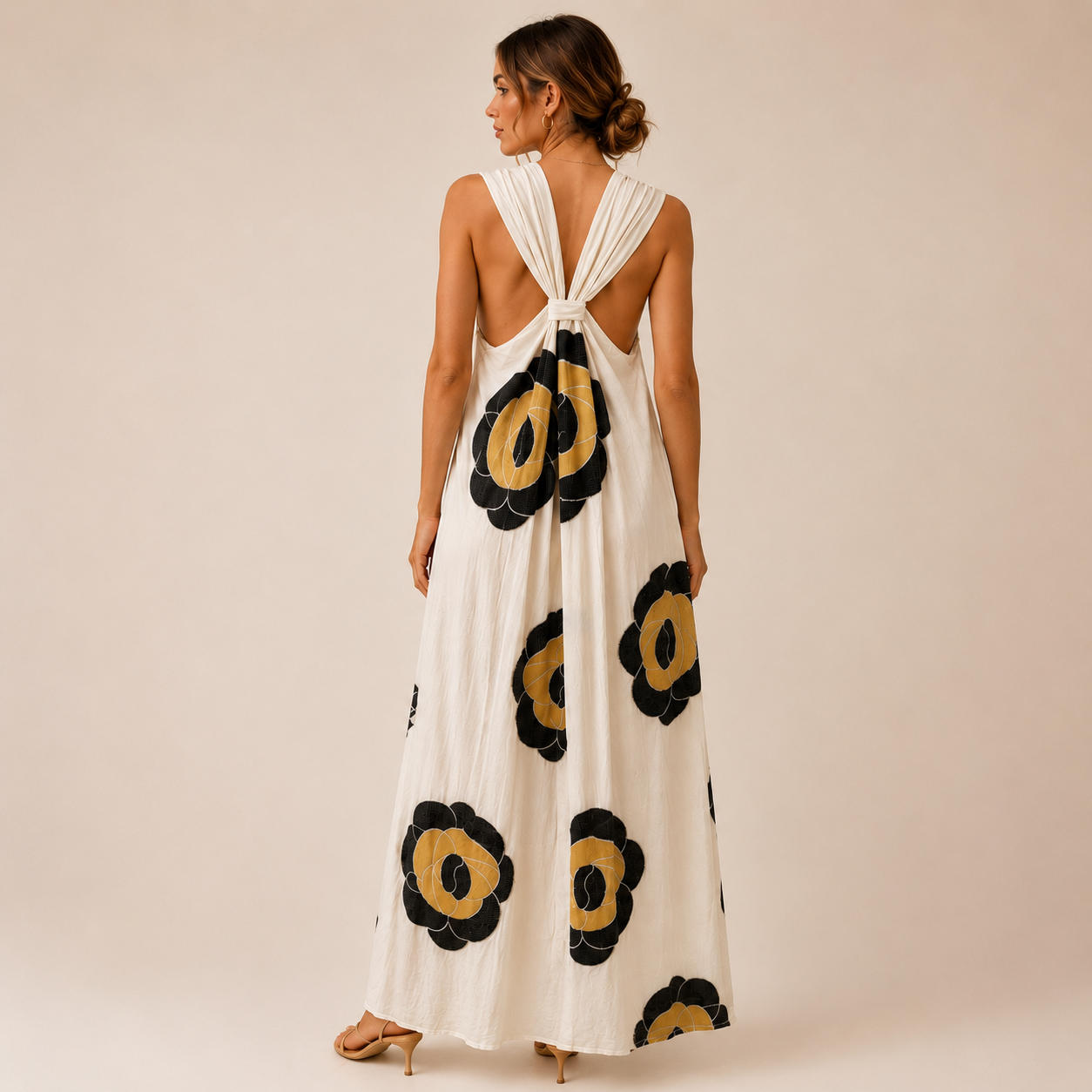 Noir Bloom Maxi Dress