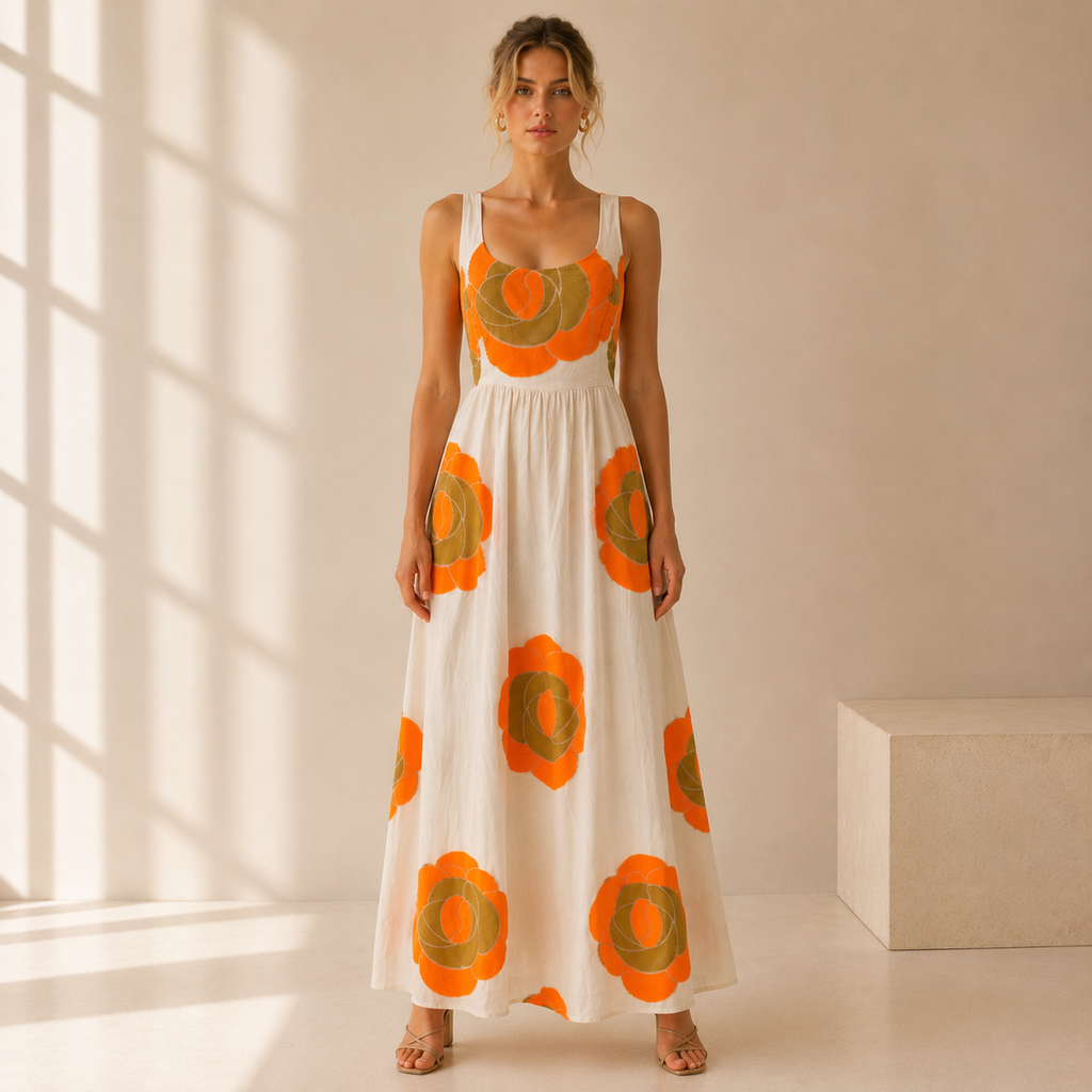 Soleil Open-Back Maxi Dress
