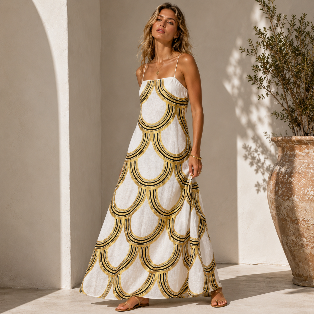 Golden Horizon Maxi Dress