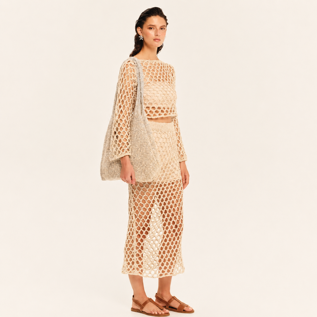 The Golden Hour Knit Midi Skirt