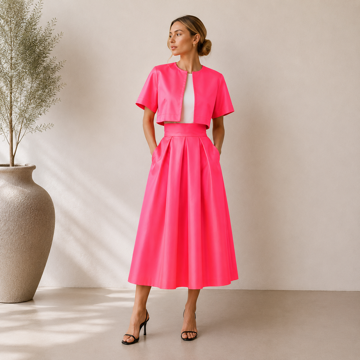 Sandy Skirt Midi Solid