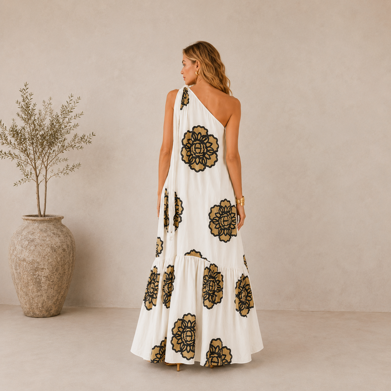 Elysia One-Shoulder Maxi Dress