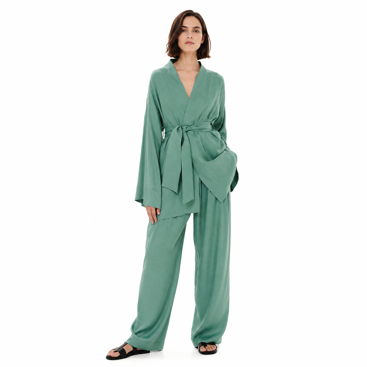 High Waisted Trousers with Pleats – Luxurious Drapery