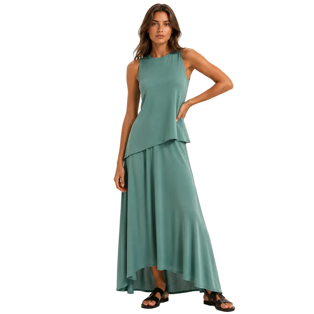 Asymmetrical Maxi Skirt  – Luxurious Drapery