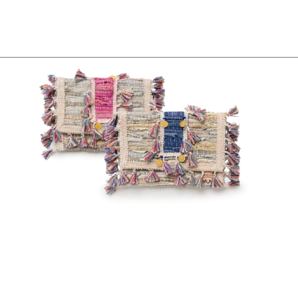 Small Woven Leather Chain Wallet Bag